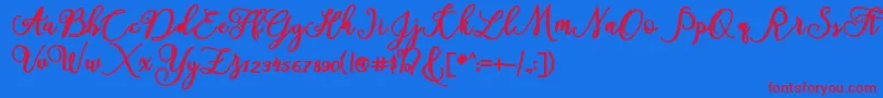 Шрифт America – красные шрифты на синем фоне