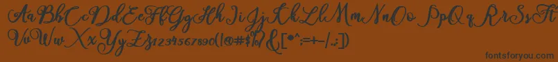 America Font – Black Fonts on Brown Background