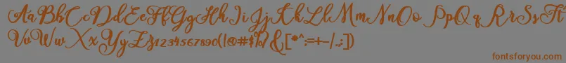 America Font – Brown Fonts on Gray Background