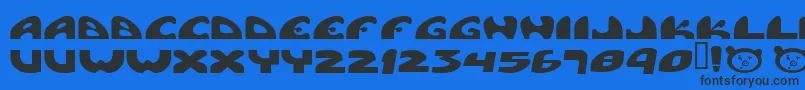 Pigpen Font – Black Fonts on Blue Background