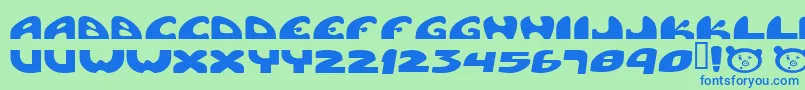 Pigpen Font – Blue Fonts on Green Background