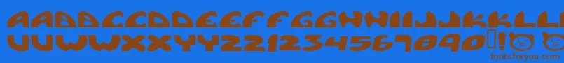 Подробнее о шрифте Pigpen Шрифт Pigpen – коричневые шрифты на синем фоне
