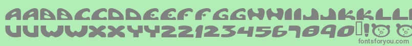 Pigpen Font – Gray Fonts on Green Background