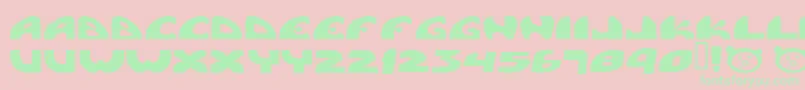 Pigpen Font – Green Fonts on Pink Background