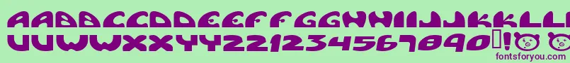 Pigpen Font – Purple Fonts on Green Background