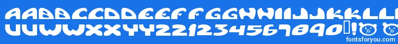 Pigpen Font – White Fonts on Blue Background