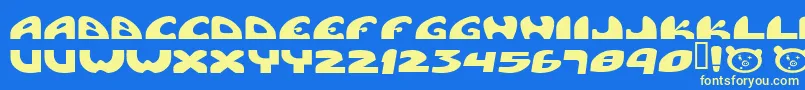 Pigpen Font – Yellow Fonts on Blue Background