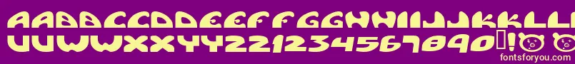 Pigpen Font – Yellow Fonts on Purple Background