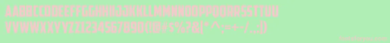 American Captain Font – Pink Fonts on Green Background