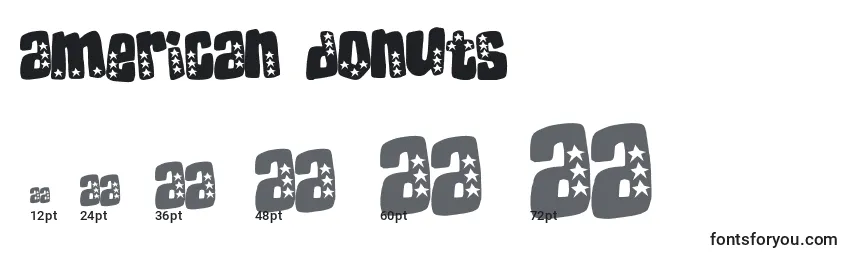 Размеры шрифта American Donuts