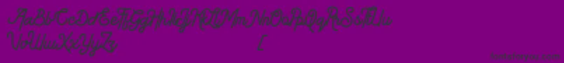 Шрифт American Lemon – чёрные шрифты на фиолетовом фоне