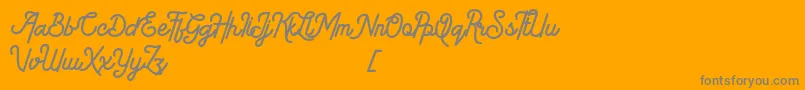 American Lemon Font – Gray Fonts on Orange Background