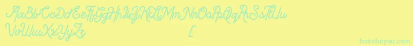 American Lemon-fontti – vihreät fontit keltaisella taustalla