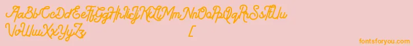 American Lemon Font – Orange Fonts on Pink Background