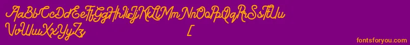 American Lemon Font – Orange Fonts on Purple Background