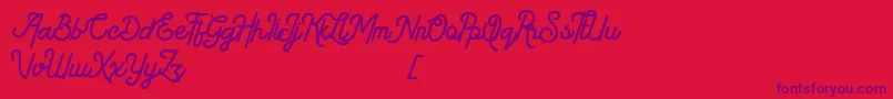 American Lemon-Schriftart – Violette Schriften auf rotem Hintergrund