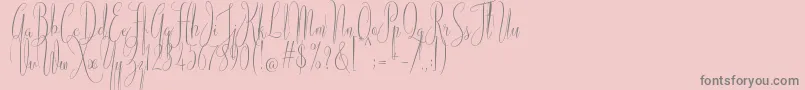 American Script-Schriftart – Graue Schriften auf rosa Hintergrund