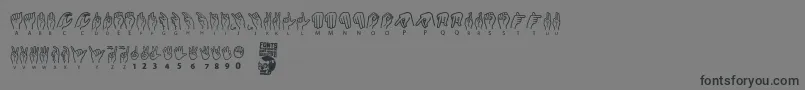 American Sign Lenguage Font – Black Fonts on Gray Background