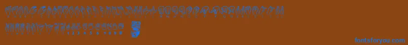 American Sign Lenguage Font – Blue Fonts on Brown Background