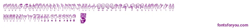 American Sign Lenguage Font – Purple Fonts