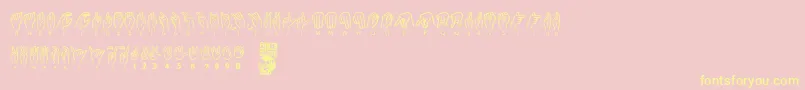 American Sign Lenguage Font – Yellow Fonts on Pink Background