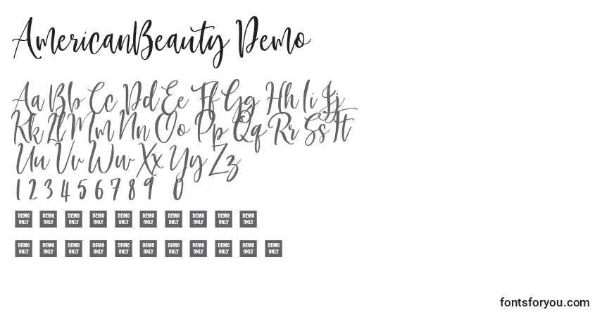 AmericanBeauty Demo Font – alphabet, numbers, special characters