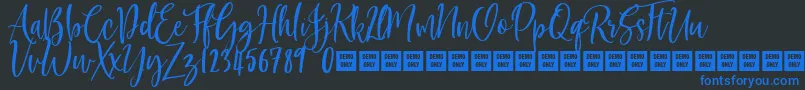 AmericanBeauty Demo Font – Blue Fonts on Black Background