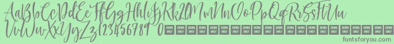 AmericanBeauty Demo Font – Gray Fonts on Green Background