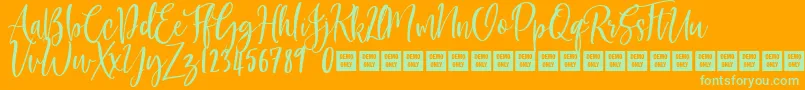 AmericanBeauty Demo Font – Green Fonts on Orange Background