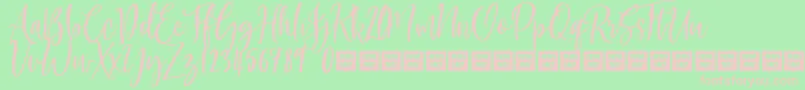 AmericanBeauty Demo Font – Pink Fonts on Green Background