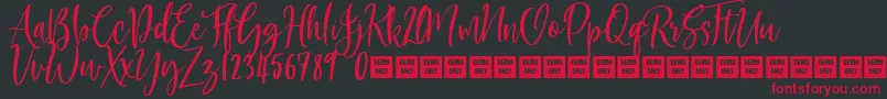 AmericanBeauty Demo Font – Red Fonts on Black Background