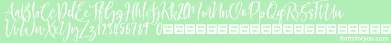 AmericanBeauty Demo Font – White Fonts on Green Background