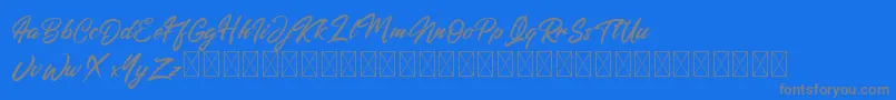Americanism Font – Gray Fonts on Blue Background