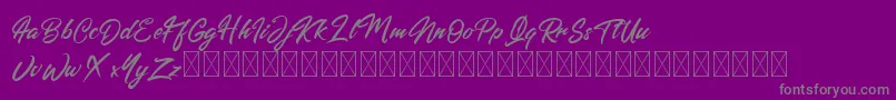 Americanism Font – Gray Fonts on Purple Background