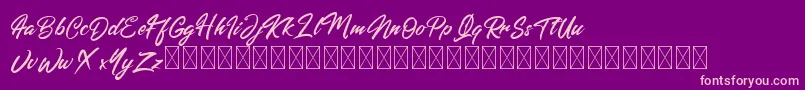 Americanism Font – Pink Fonts on Purple Background