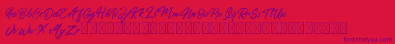 Americanism Font – Purple Fonts on Red Background