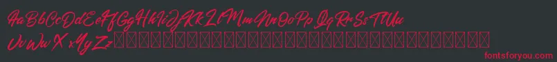 Americanism Font – Red Fonts on Black Background