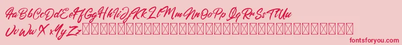 Americanism Font – Red Fonts on Pink Background