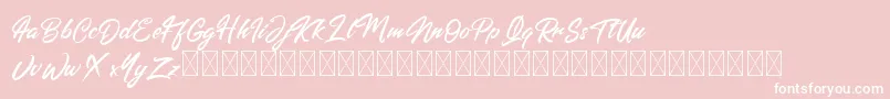 Americanism Font – White Fonts on Pink Background
