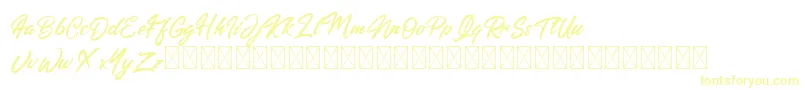 Americanism-Schriftart – Gelbe Schriften