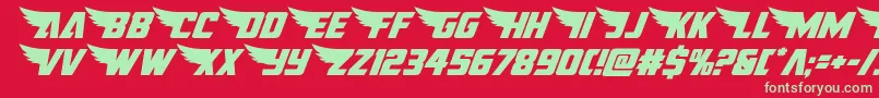 americankestral1 2 Font – Green Fonts on Red Background