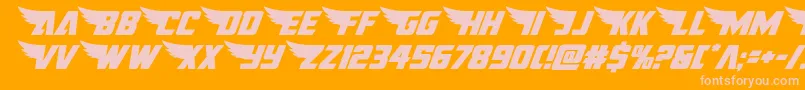 americankestral1 2 Font – Pink Fonts on Orange Background