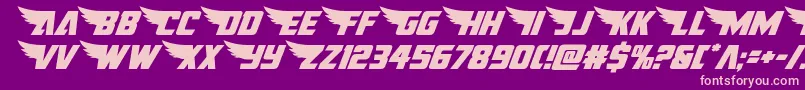 americankestral1 2 Font – Pink Fonts on Purple Background