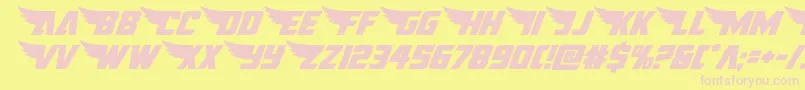 americankestral1 2 Font – Pink Fonts on Yellow Background