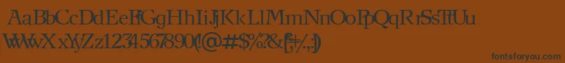 NewjournalCyrillic Font – Black Fonts on Brown Background