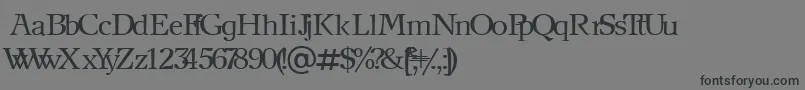 フォントNewjournalCyrillic – 黒い文字の灰色の背景