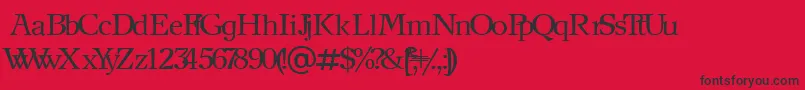 フォントNewjournalCyrillic – 赤い背景に黒い文字