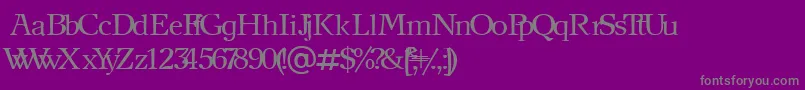 NewjournalCyrillic Font – Gray Fonts on Purple Background