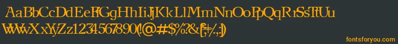 NewjournalCyrillic Font – Orange Fonts on Black Background