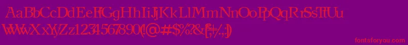 NewjournalCyrillic-Schriftart – Rote Schriften auf violettem Hintergrund